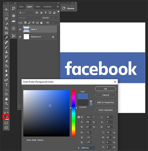 Colour matching in photoshop